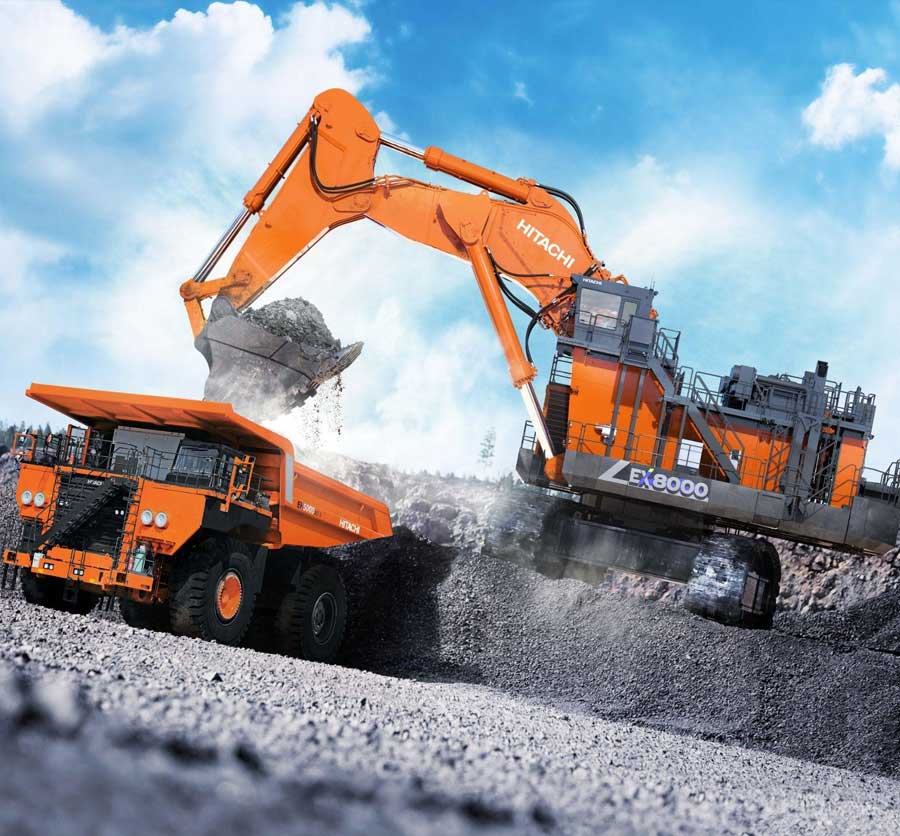 Máy xúc đào khai mỏ
