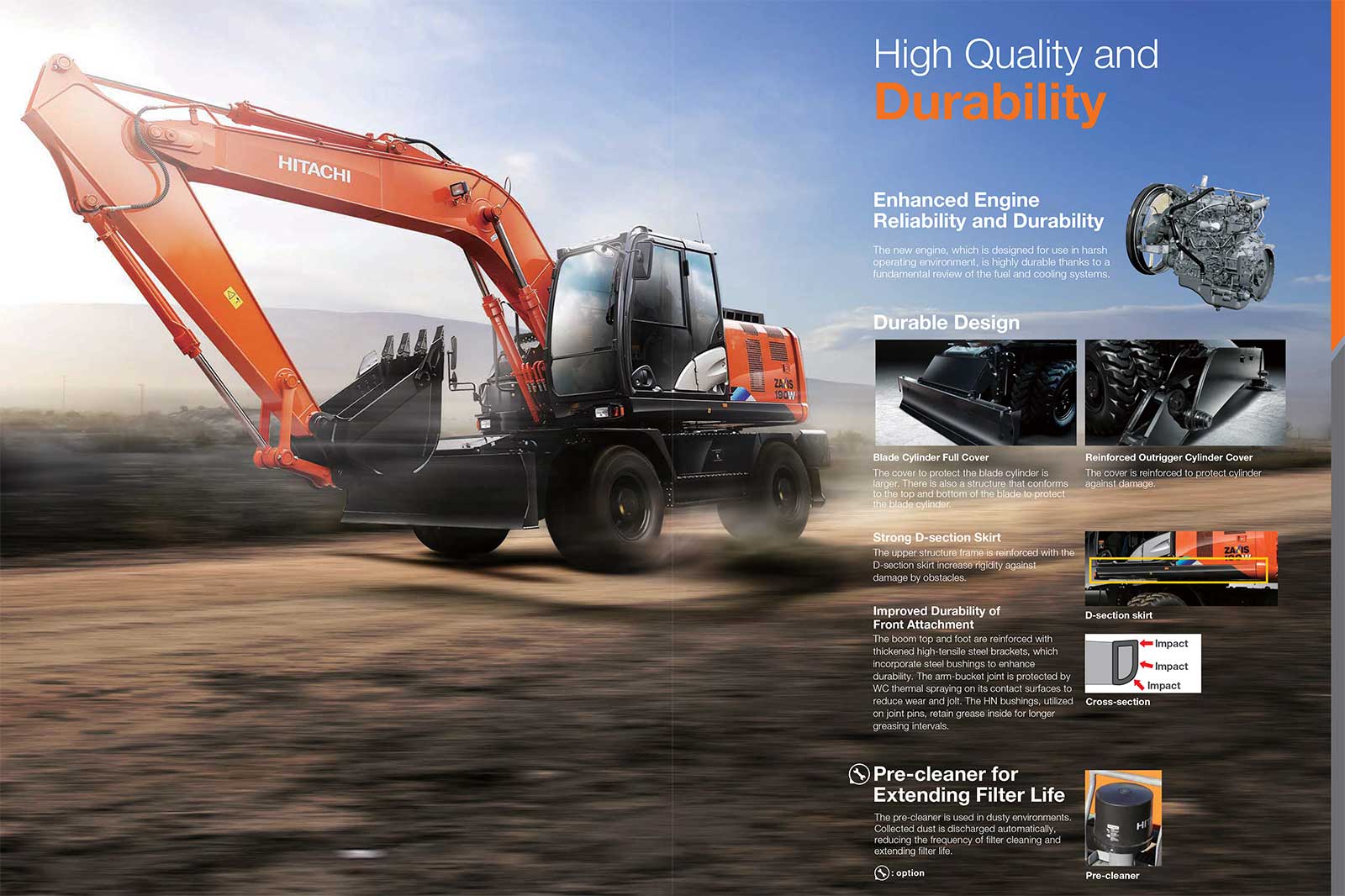 Máy đào bánh lốp Hitachi ZX190W-5A MICO GROUP