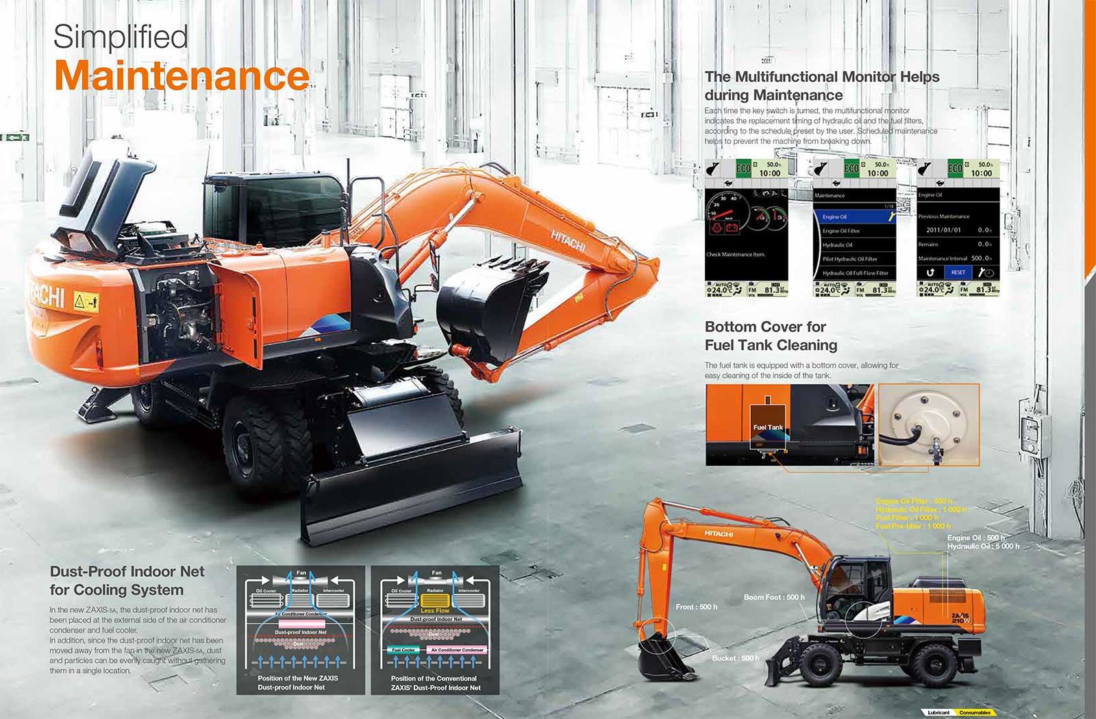 Máy đào bánh lốp Hitachi ZX210W-5A MICO GROUP
