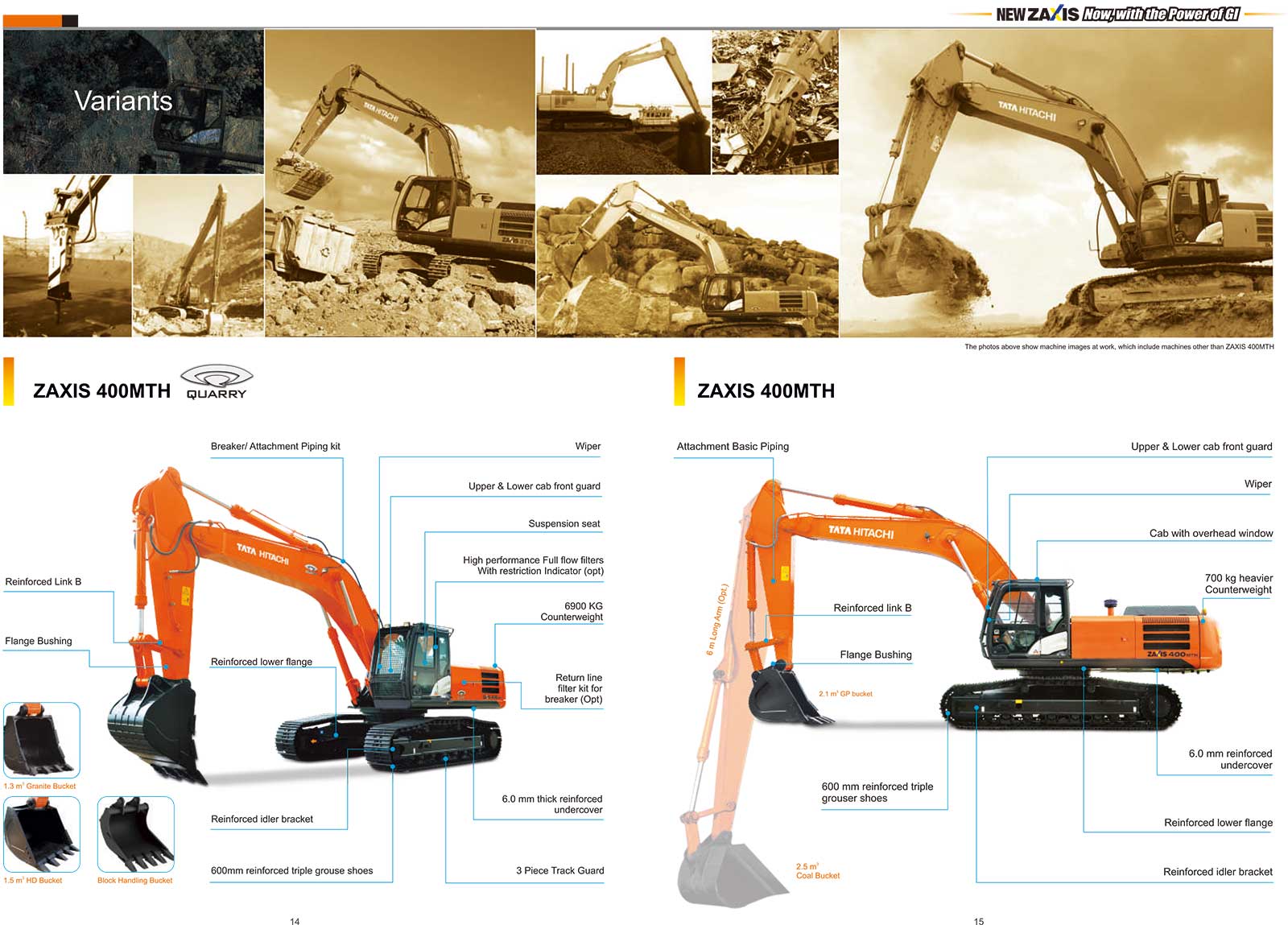 Máy đào bánh xích Tata Hitachi ZAXIS 400MTH