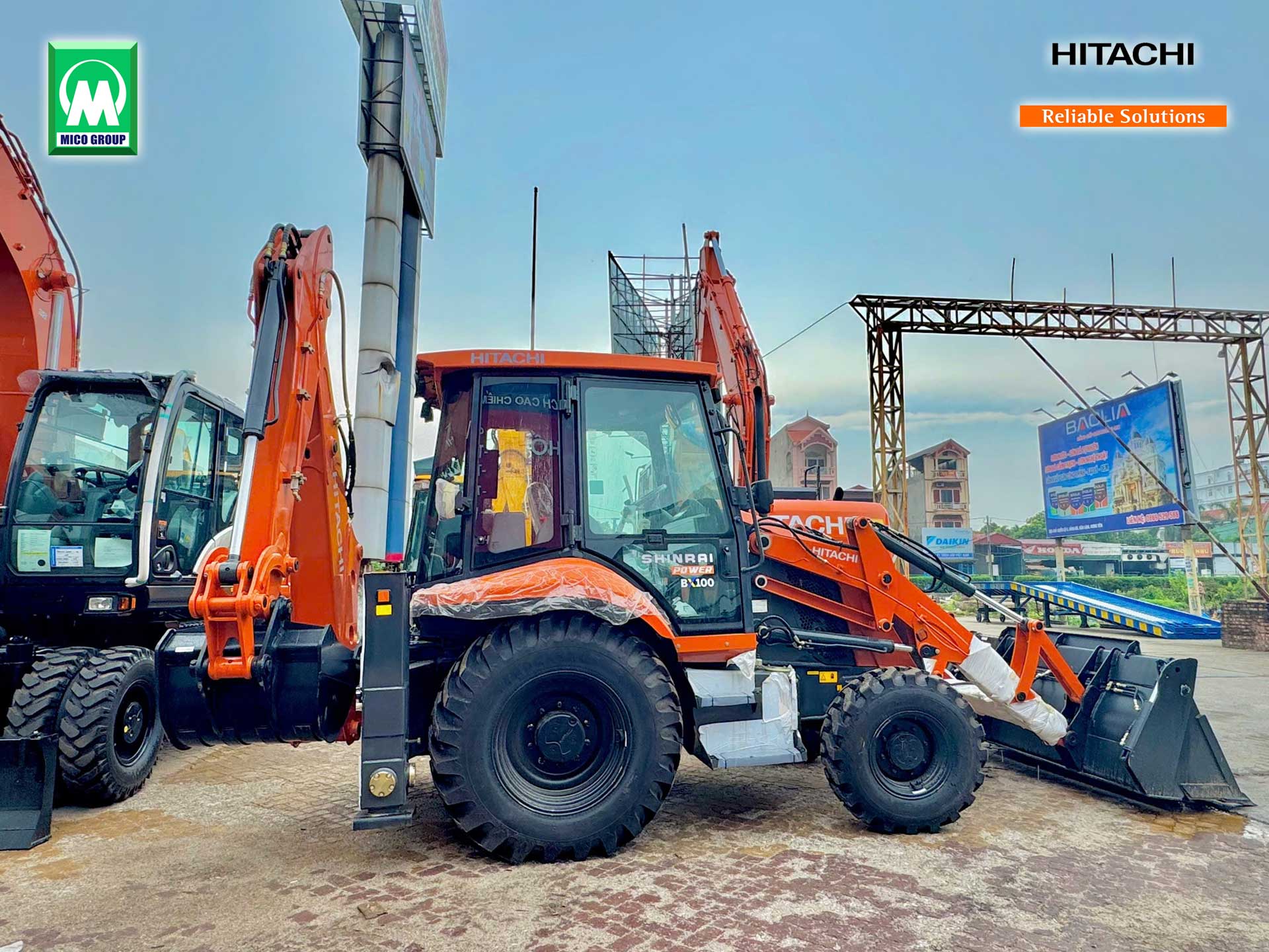 MÁY XÚC ĐÀO LIÊN HỢP HITACHI SHINRAI POWER BX100