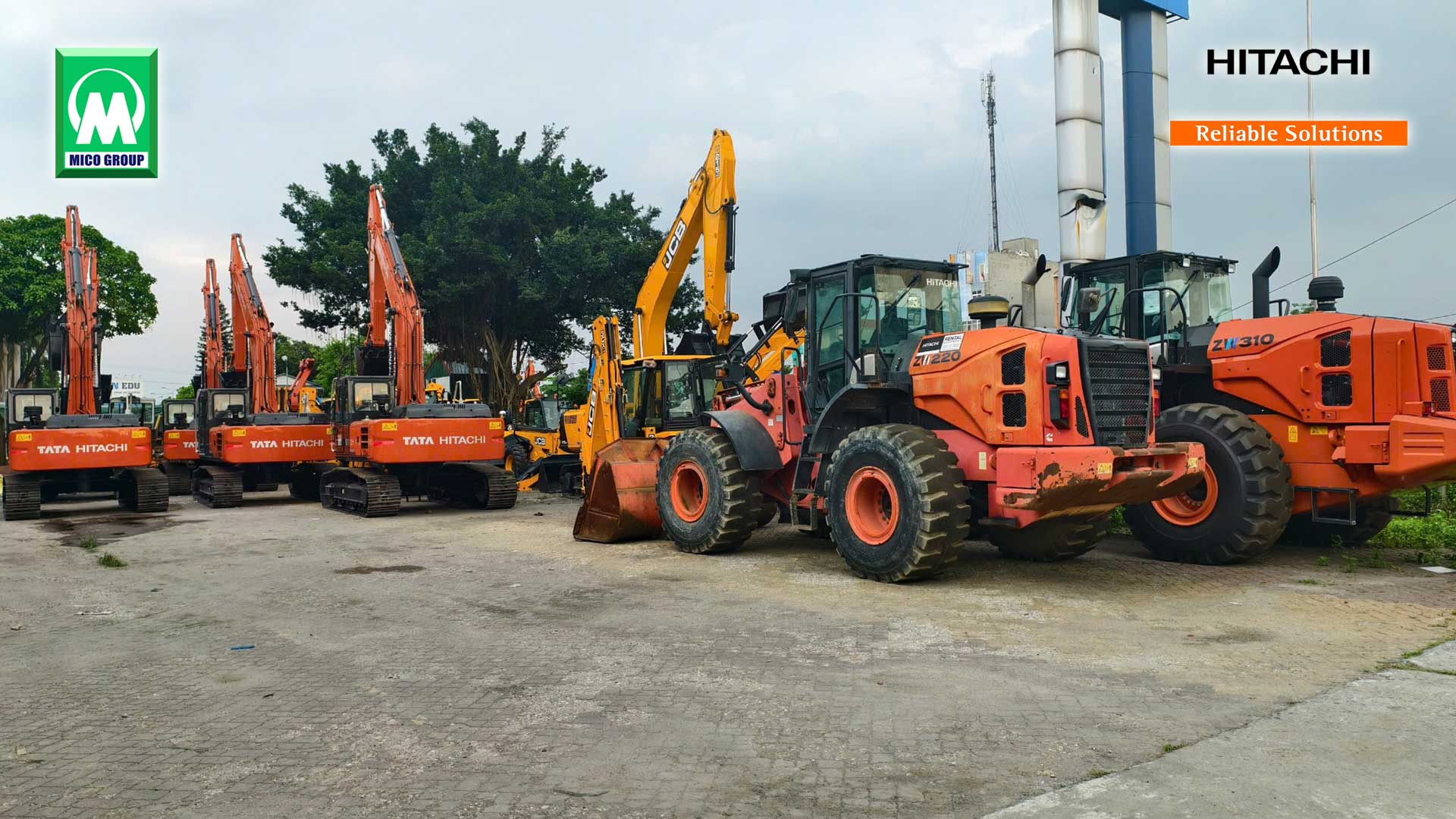 Máy xây dựng Hitachi tại xưởng MICO Hưng Yên